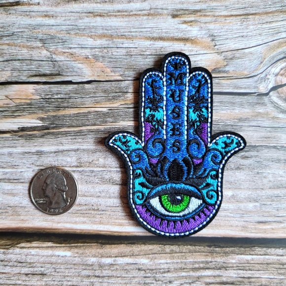 3/13$  Muses Eastern Hindu Occult Eye Embroidered Iron on Patch - Picture 2 of 2